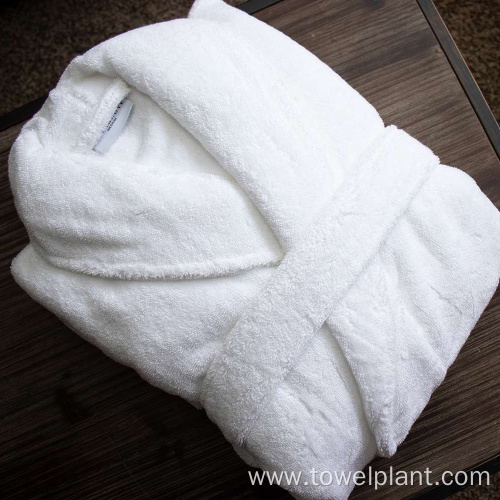 100% cotton terry hotel bathrobe for adults